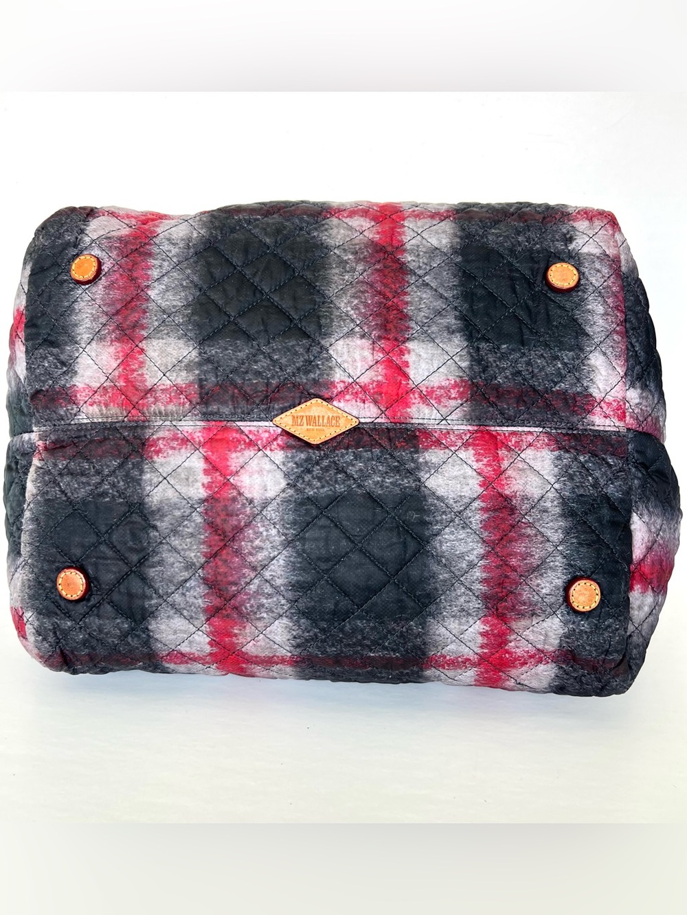 MZ WALLACE Metro Multicolor Quilted Nylon Lightweight EX Large Shoulder Bag Tote - Picture 10 of 16